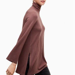 Wilfred Free Cyrielle Turtleneck Tunic Long Sleeve Heathered Pewter Grey XXS